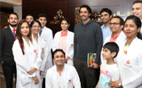 Bollywood Actor Arjun Rampal Meets and Greets Fans at Thumbay Hospital Dubai
